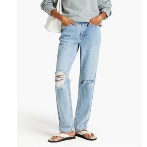 NWT Good American Good 90's Icon distressed high-rise straight-leg jeans Size 6